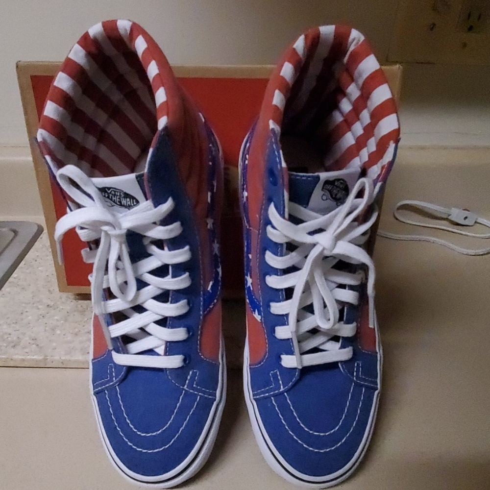 Vans Sk8 Hi RARE Reissue(Van Doren) Stars/Stripes - Picture 4 of 12